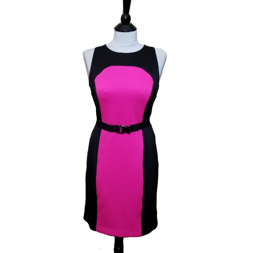 Pink Black Color Block Dress by Michael Kors